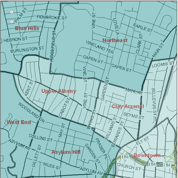 Zoomed in map